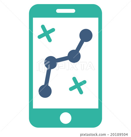 Mobile Route Map Icon 20189504