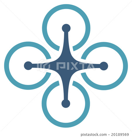 Quadrocopter Flat Icon Quadrocopter Flat Icon 20189569