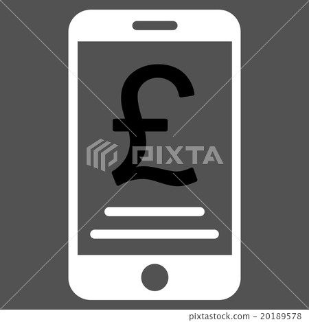 British Pound Mobile Payment Flat Icon British Pound Mobile Payment Flat Icon 20189578