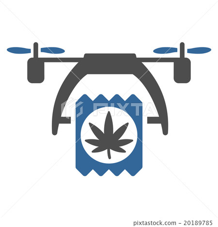 Cannabis Drone Delivery Icon 20189785