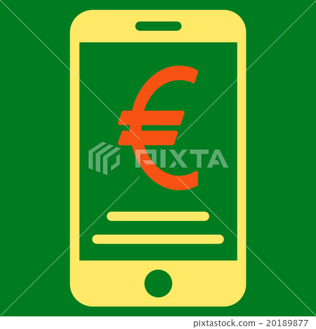 Euro Mobile Payment Flat Icon Euro Mobile Payment Flat Icon 20189877
