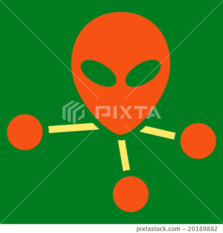Alien Connections Flat Icon Alien Connections Flat Icon 20189882