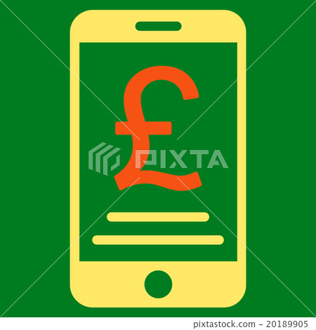 British Pound Mobile Payment Flat Icon 20189905