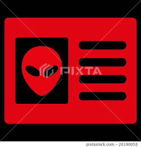 Alien Account Card Flat Icon-插圖素材 [20190058] - PIXTA圖庫