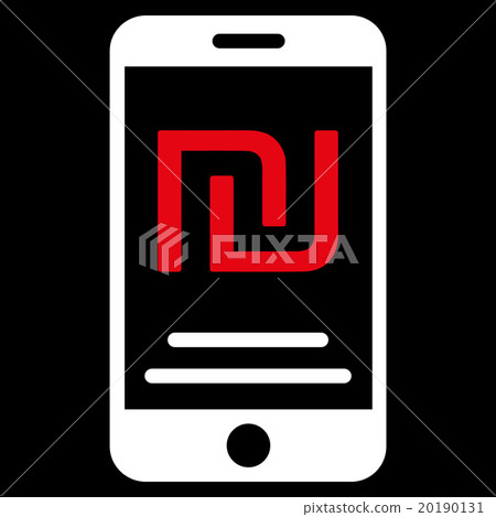 Shekel Mobile Payment Flat Icon 20190131