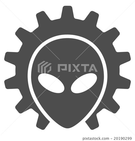 Alien Technology Flat Icon 20190299