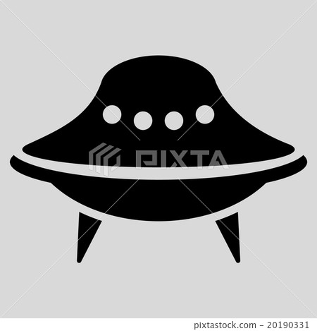 Alien Spaceship Flat Icon 20190331