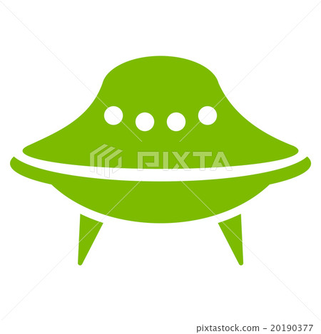 Alien Spaceship Flat Icon 20190377
