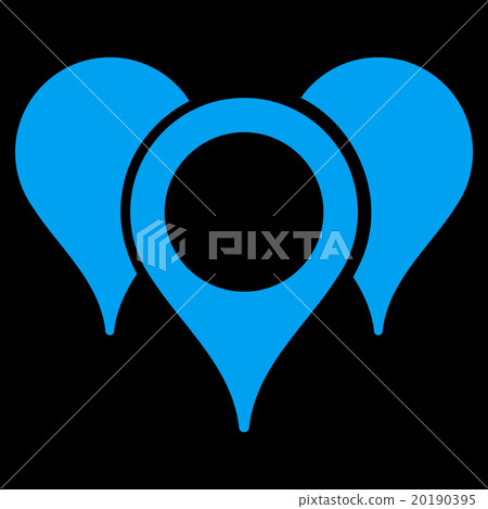Map Markers Icon - Stock Illustration [20190395] - PIXTA