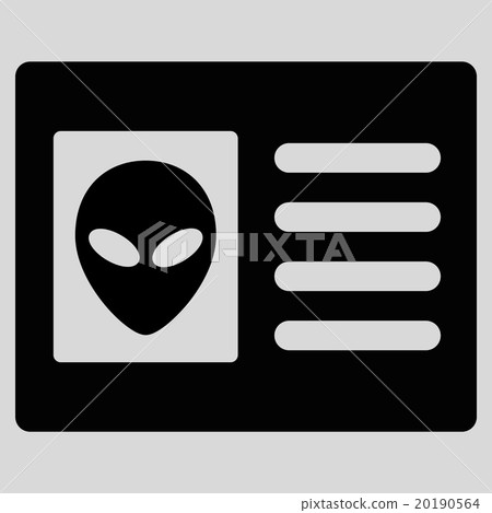 Alien Account Card Flat Icon 20190564