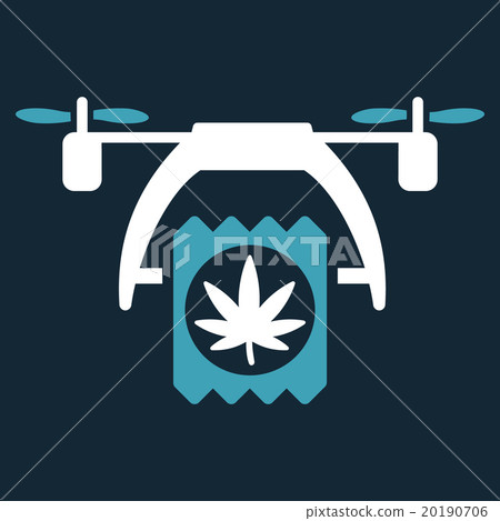 Cannabis Drone Delivery Icon 20190706
