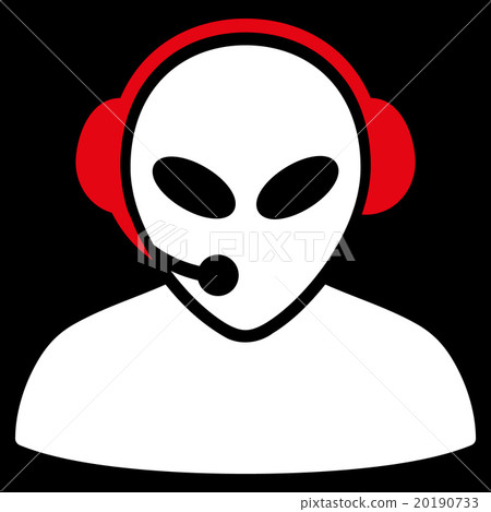 Alien Call Center Flat Icon Alien Call Center Flat Icon 20190733