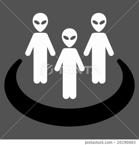 Alien Community Flat Icon 20190863