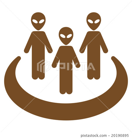 Alien Community Flat Icon 20190895