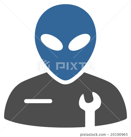 Alien Mechanic Flat Icon 20190965
