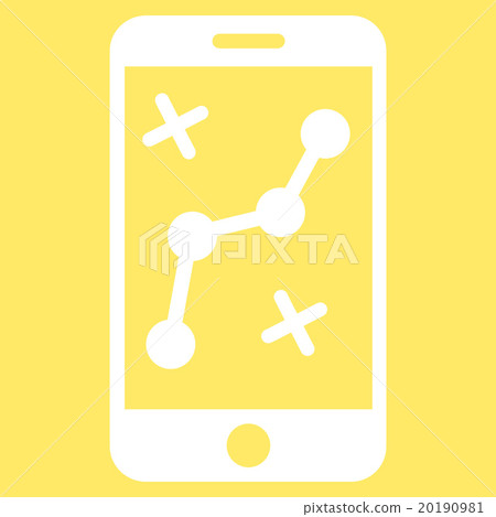 Mobile Route Map Icon 20190981