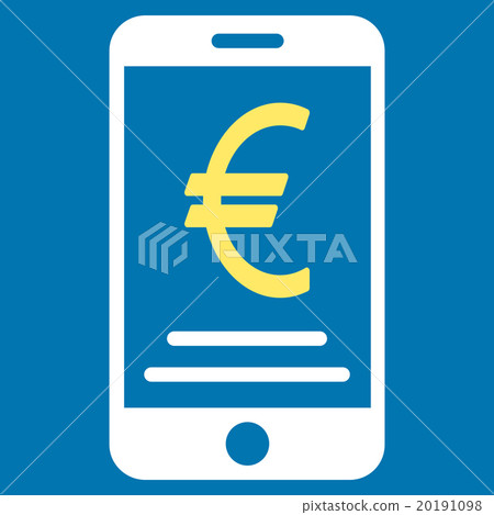 Euro Mobile Payment Flat Icon Euro Mobile Payment Flat Icon 20191098