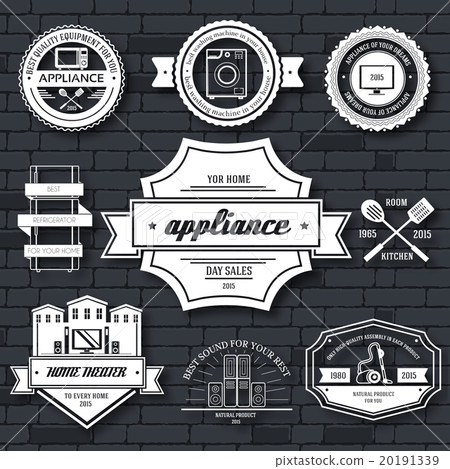 appliances label template of emblem element for 20191339
