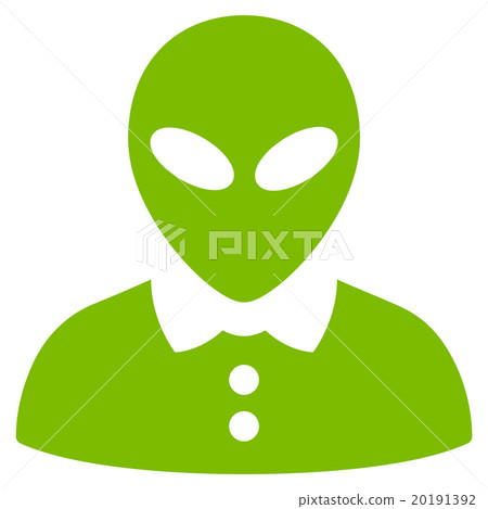 Alien Female Flat Icon Alien Female Flat Icon 20191392