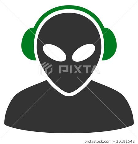 Alien Operator Flat Icon 20191548