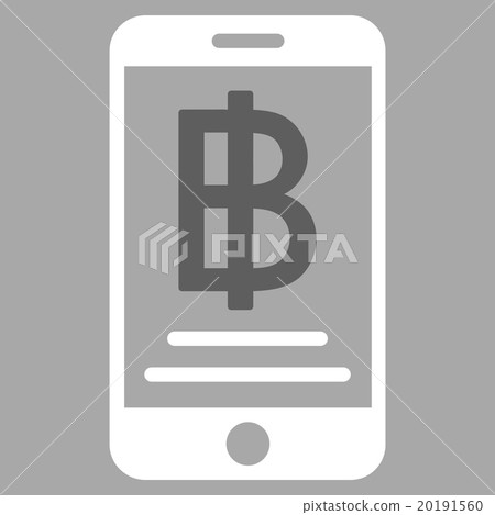 Baht Mobile Payment Flat Icon 20191560
