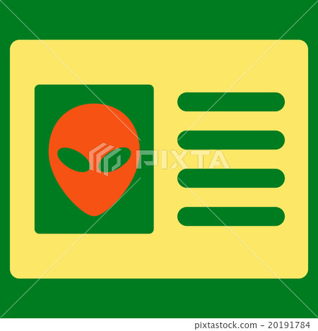 Alien Account Card Flat Icon Alien Account Card Flat Icon 20191784