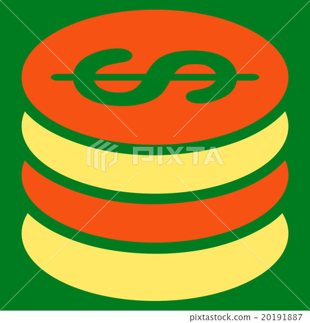 Dollar Coins Flat Icon Dollar Coins Flat Icon 20191887