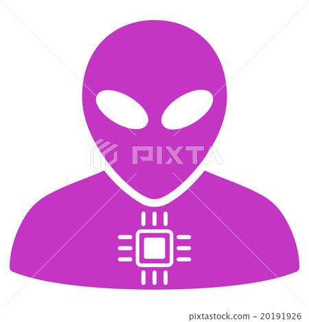 Alien Cyborg Flat Icon 20191926