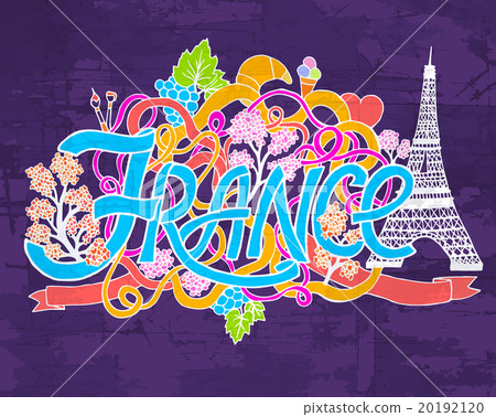 France art abstract hand lettering and doodles 20192120