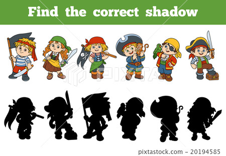 Find the correct shadow (set of characters pirate) Find the correct shadow (set of characters pirate) 20194585