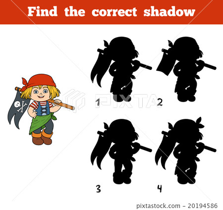 Find the correct shadow (pirate girl and flag) Find the correct shadow (pirate girl and flag) 20194586