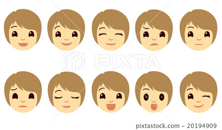 Facial expressions of girls Variations Facial expressions of girls Variations 20194909