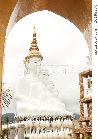 White Buddha Statue with arch frame White Buddha Statue with arch frame 20195270