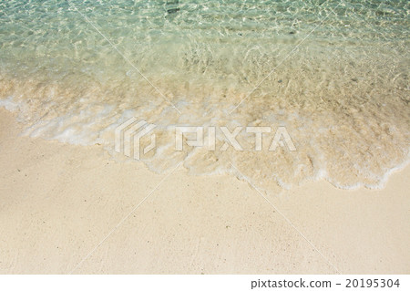 Wave of the sea on the sand beach with copy space. Wave of the sea on the sand beach with copy space. 20195304