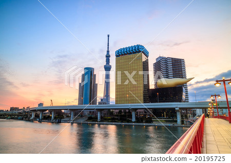 Tokyo skyline on the Sumida River 20195725