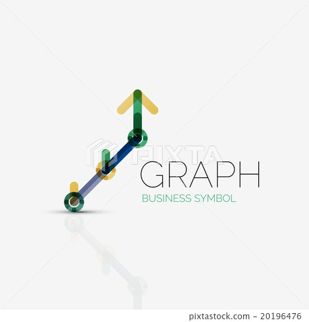 Abstract logo idea, linear chart or graph Abstract logo idea, linear chart or graph 20196476