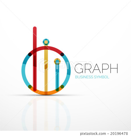 Abstract logo idea, linear chart or graph Abstract logo idea, linear chart or graph 20196478
