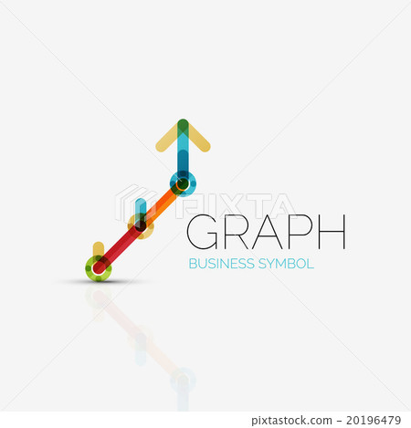 Abstract logo idea, linear chart or graph Abstract logo idea, linear chart or graph 20196479
