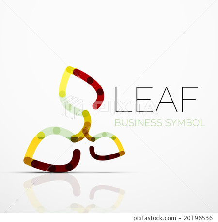Vector abstract logo idea, eco leaf, nature plant 20196536