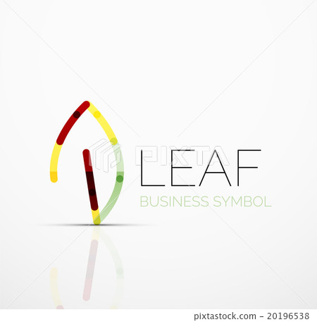Vector abstract logo idea, eco leaf, nature plant 20196538