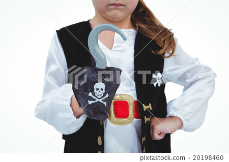 Masked girl pretending to be pirate Masked girl pretending to be pirate 20198460
