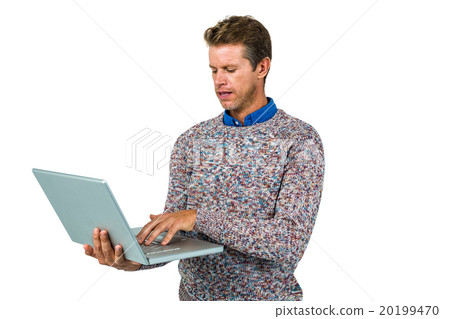 Close-up of man using laptop Close-up of man using laptop 20199470