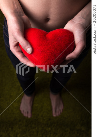 Valentine heart in the hands of a young boy 20200073