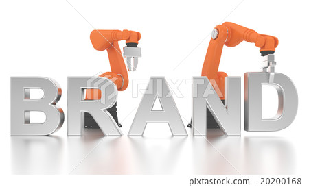 Industrial robotic arms building brand word Industrial robotic arms building brand word 20200168