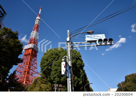 Intersection under Tokyo Tower 20200604