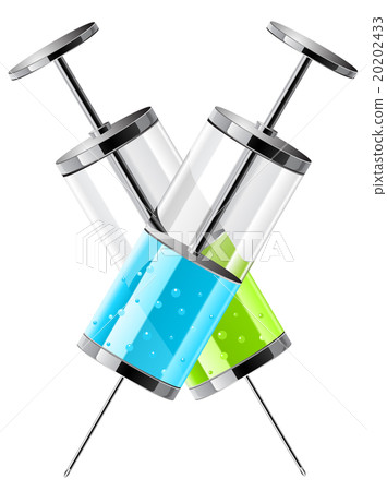 vector illustration of glass medical syringes vector illustration of glass medical syringes 20202433