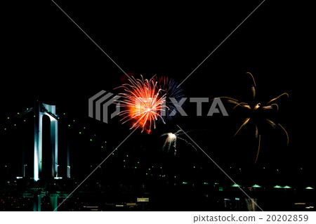 Rainbow Bridge and Fireworks Rainbow Bridge and Fireworks 20202859