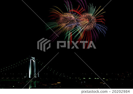 Rainbow Bridge and Fireworks Rainbow Bridge and Fireworks 20202984