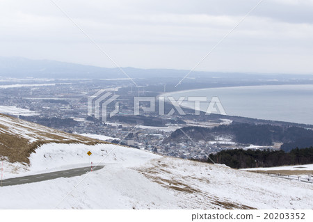 秋田縣冬天的Oga-shi Nihonkai和Oga·多哥市 20203352