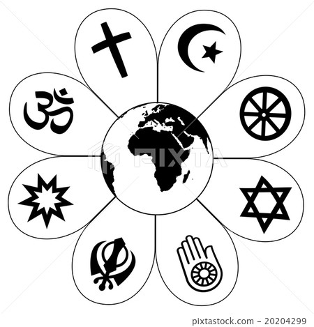 World Religions Planet Earth Flower Icon World Religions Planet Earth Flower Icon 20204299